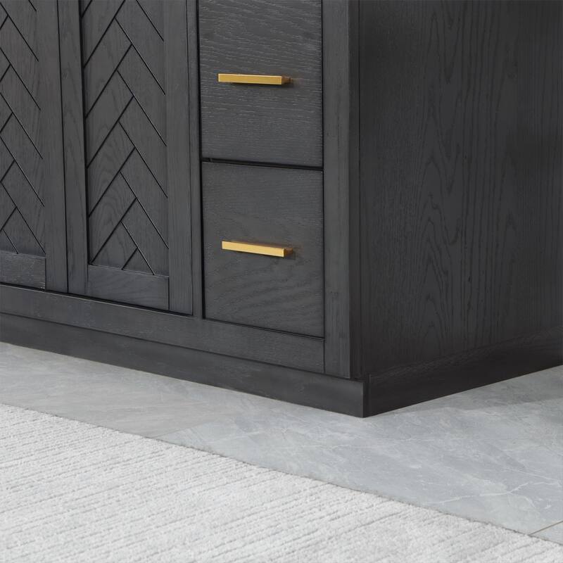 Altair Gazsi Bathroom Vanity with Composite Stone Countertop with Mirror