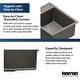 preview thumbnail 4 of 15, Karran QT-825 Drop-in 15-3/4" Single Bowl Quartz Composite Kitchen Sink