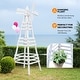 preview thumbnail 10 of 11, 6FT Wood Windmill Backyard Garden Decoration Weathervane