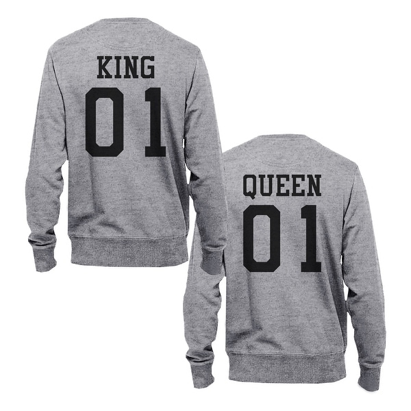 Shop King 01 And Queen 01 Couple Sweatshirts Cute Matching ...