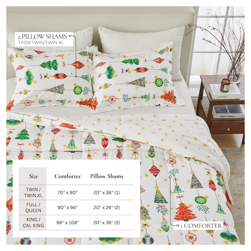 Linery & Co. Holiday Down Alternative Comforter and Sham Set