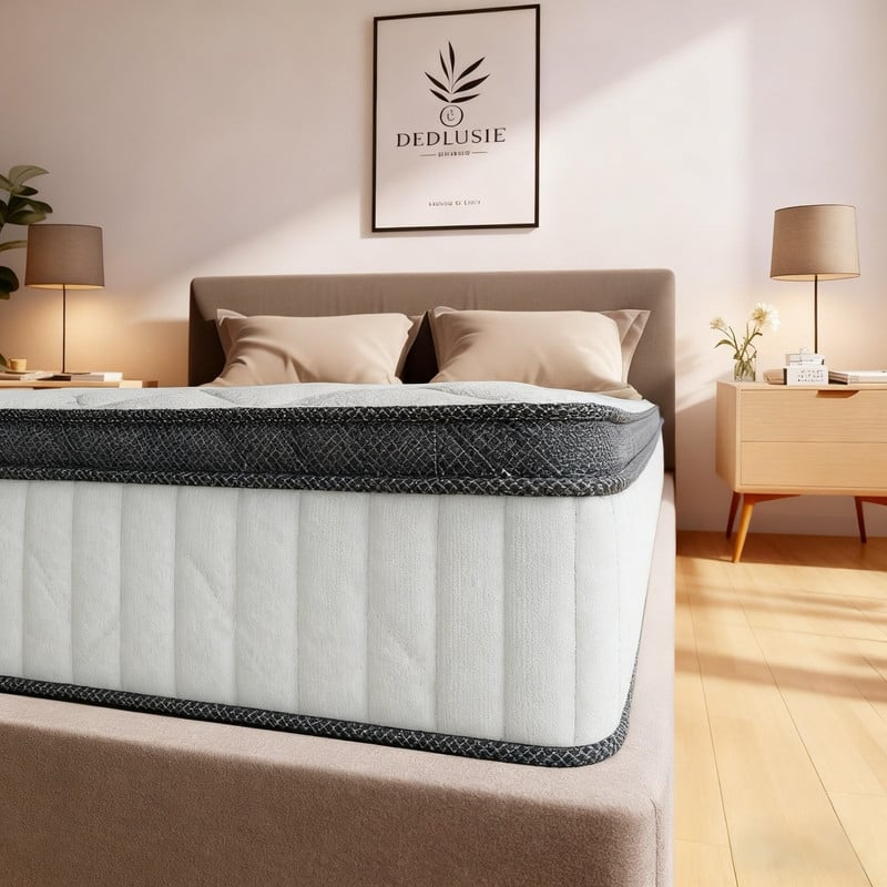SweDrea 12 in. Medium Hybrid Memory Foam Mattress with CertiPUR-US and Oeko-TEX , Featuring Bamboo Charcoal Absorption.