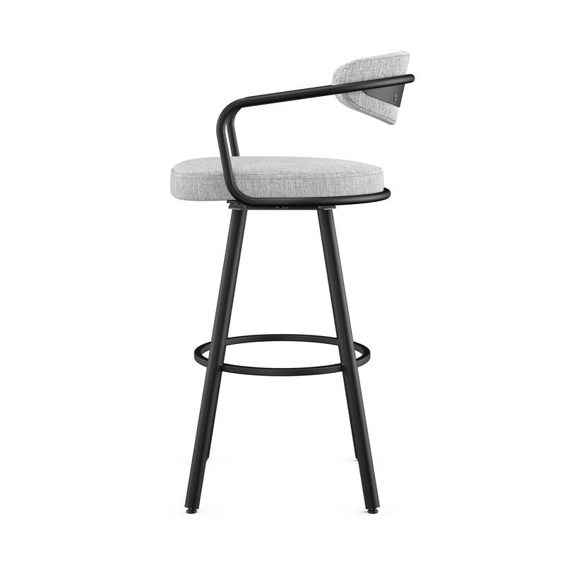 Amisco Ernesto Swivel Counter and Bar Stool with Arms