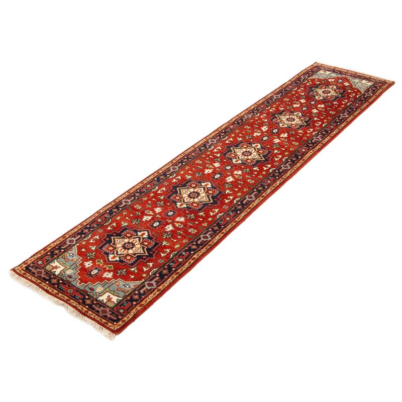 ECARPETGALLERY Hand-knotted Serapi Heritage Red Wool Rug - 2'7 x 12'2