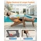 preview thumbnail 24 of 52, WINSOON All Weather HIPS Folding Adirondack Chair with Ottoman, 5-Gear Adjustable Backrest and Retractable Ottoman Set of 4