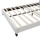 preview thumbnail 19 of 36, Upholstered Paltform Bed with Flower Shaped Headboard and LED Light