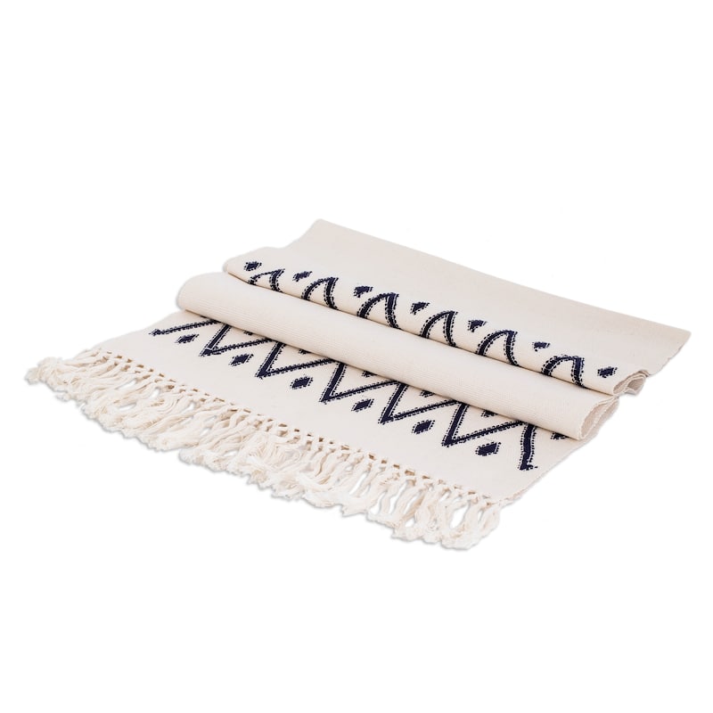 Novica Handmade Geometric Dreams Cotton Table Runner