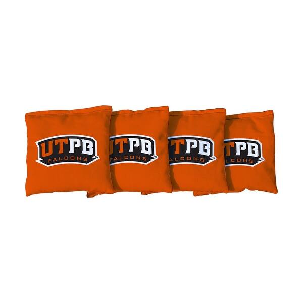 slide 2 of 3, Texas Permian Basin Falcons Cornhole Bags Orange All-Weather Resin Filled