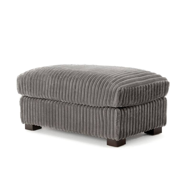 Plush Flannel Modular Sectional Sofa for Living Room