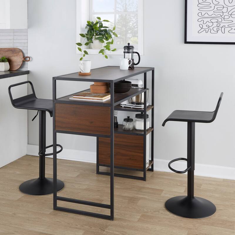 The Gray Barn Morello 3-Piece Bar Set with Storage Space