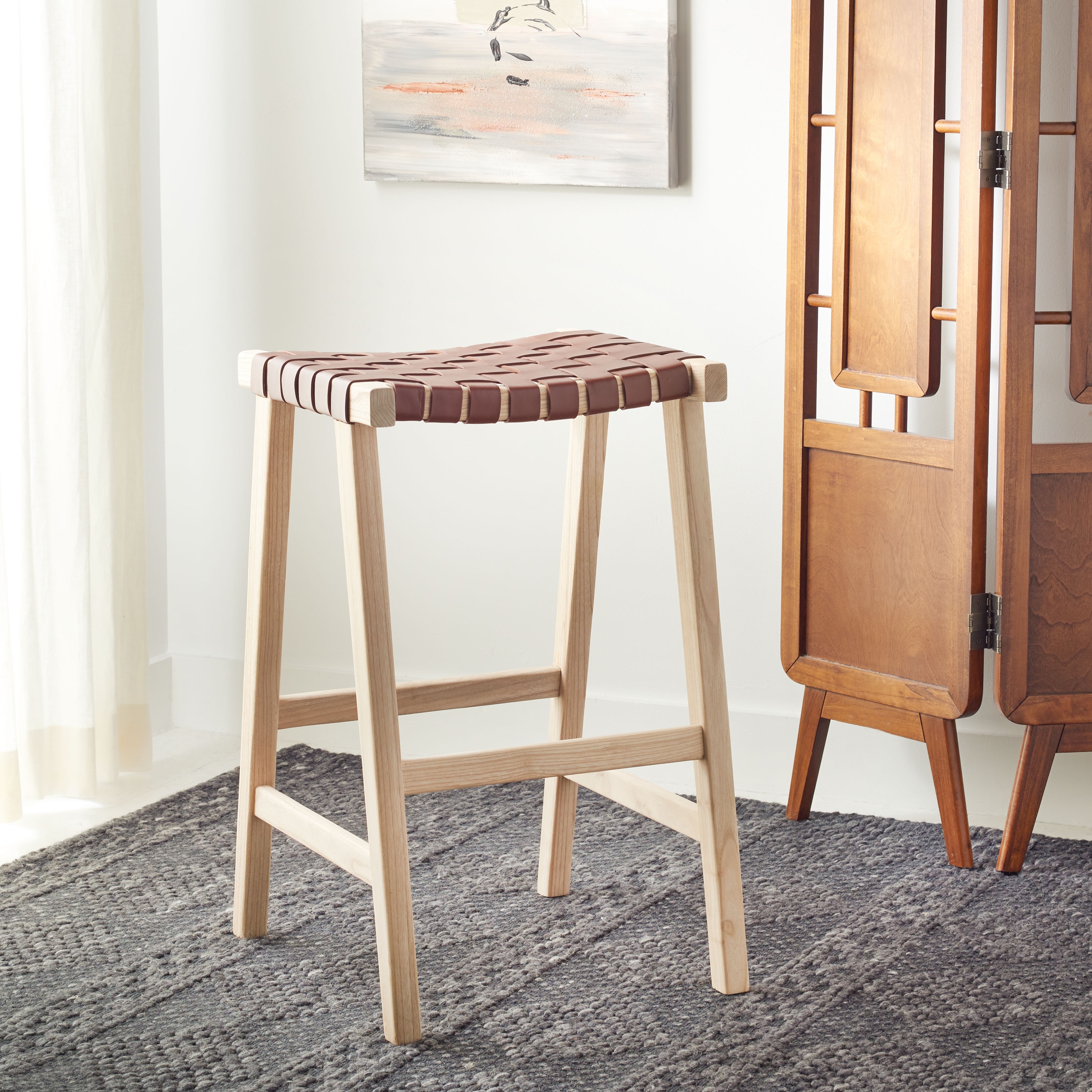 Woven counter deals stool backless