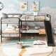 preview thumbnail 3 of 9, Black Twin Size L-Shaped Bunk Bed with Slide & Ladder, Space-Saving Design for 4, Perfect for Kids' Sleepovers and Guests