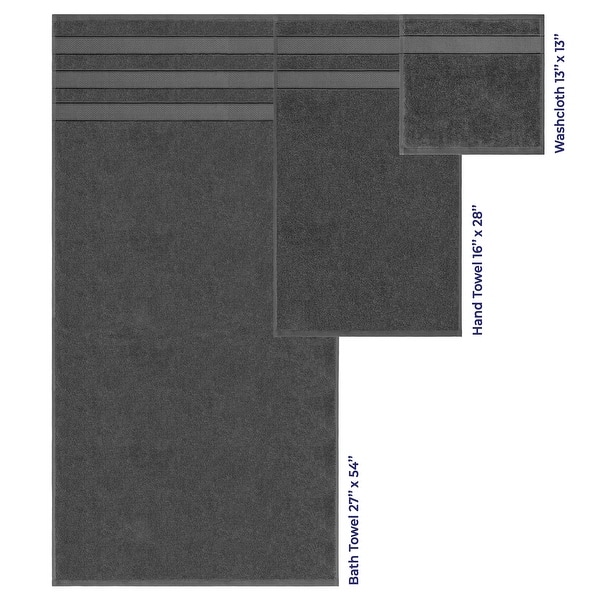 dimension image slide 1 of 10, American Soft Linen Salem Bath Towel Set, 6 Piece Towels for Bathroom Large 100% Cotton 2 Bath Towels 2 Hand Towels 2 Washcloths