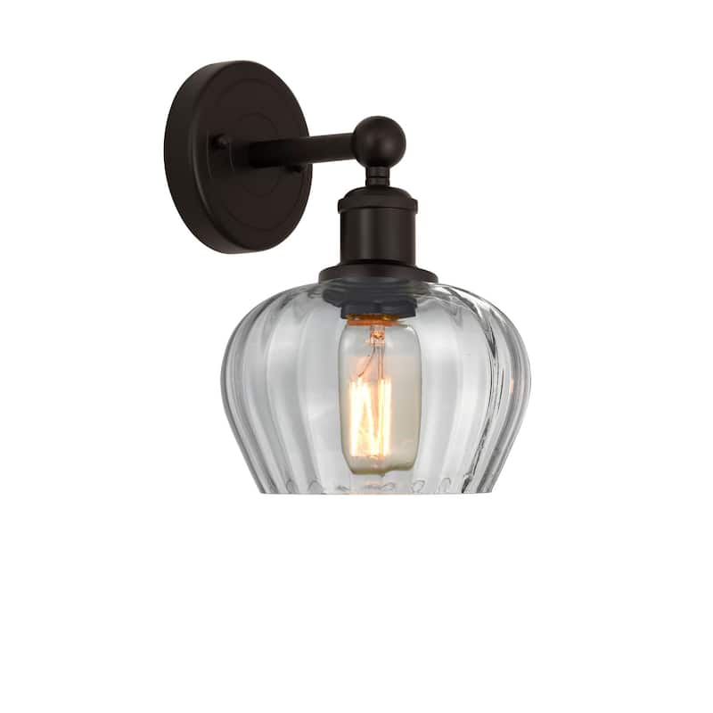 Innovations Lighting 616-1W-10-7 Fenton Sconce Fenton 10" Tall Wall - Oil Rubbed Bronze / Clear