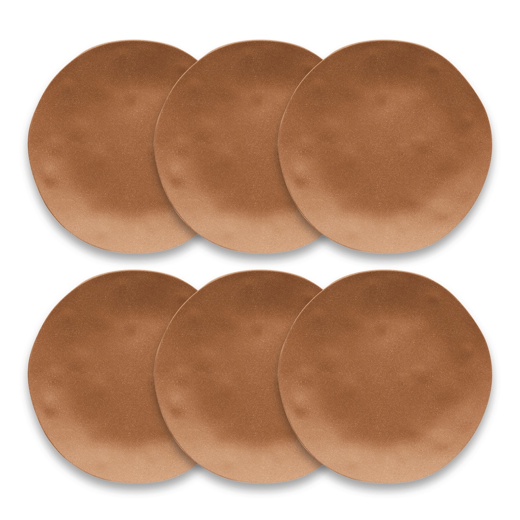 Abode Homewares by TarHong Planta Matte Terra Cotta Dinner Plate, 10.5 x 0.9", Set of 6
