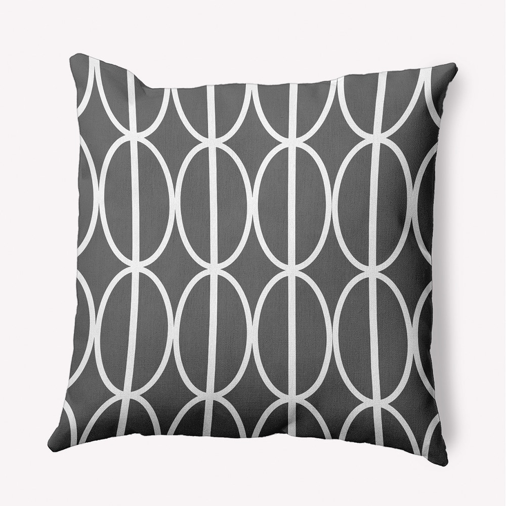 Ovals Go 'Round Indoor/Outdoor Throw Pillow