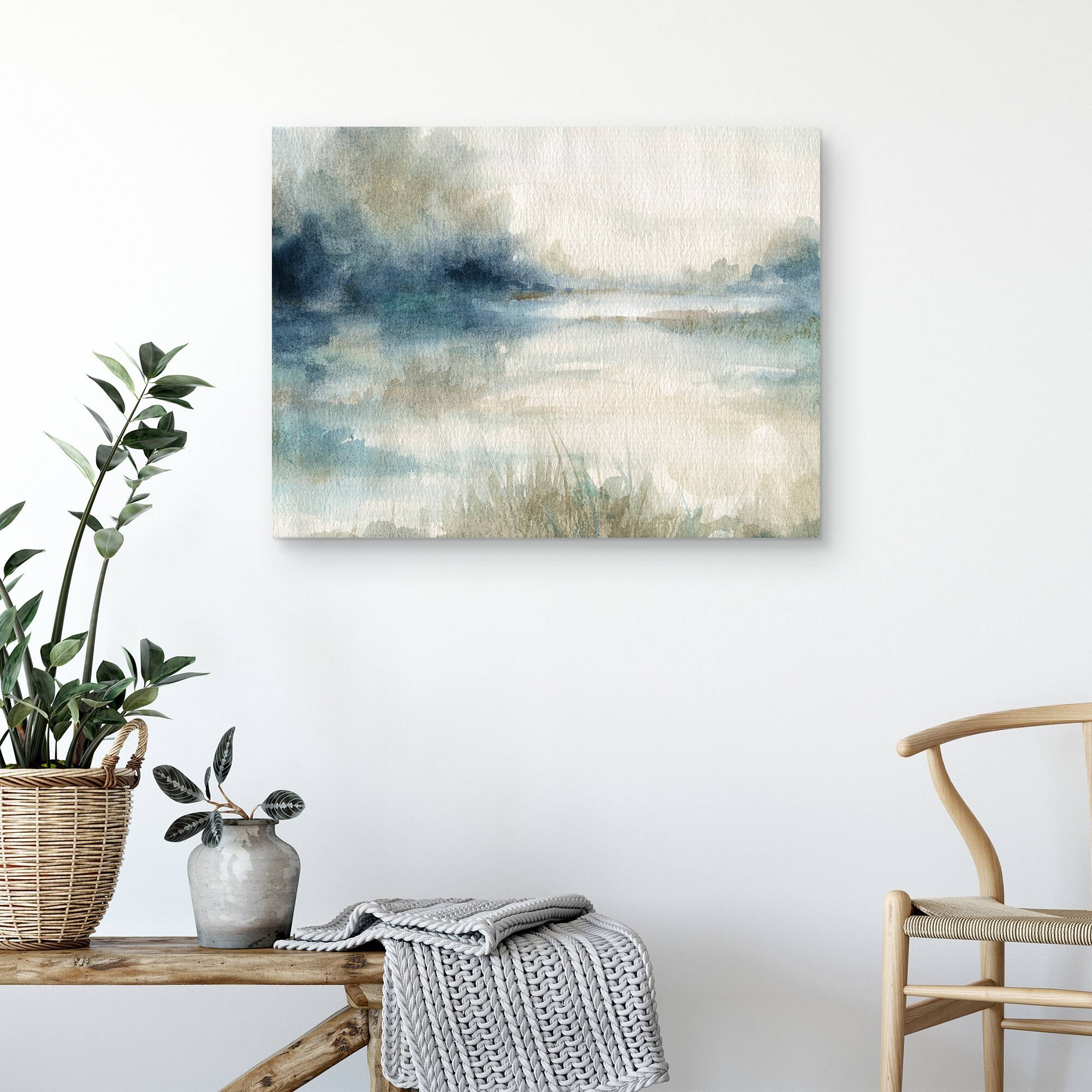 Still Evening Waters II by Carol Robinson Canvas Art Print White