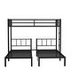 preview thumbnail 8 of 7, Detachable Metal Triple Bunk Bed, Twin Over Twin & Twin, with Guardrails and Ladder, Converts to Separate Beds