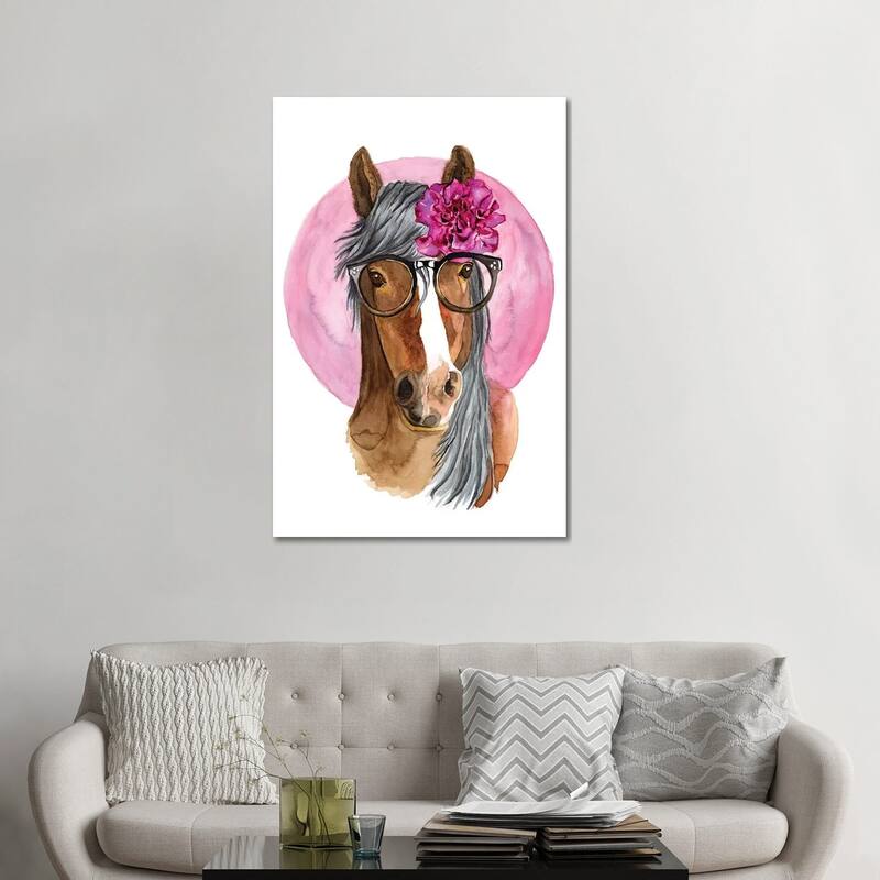iCanvas "A Fabulous Horse" by Heather Perry Canvas Print - 48x32x1.5