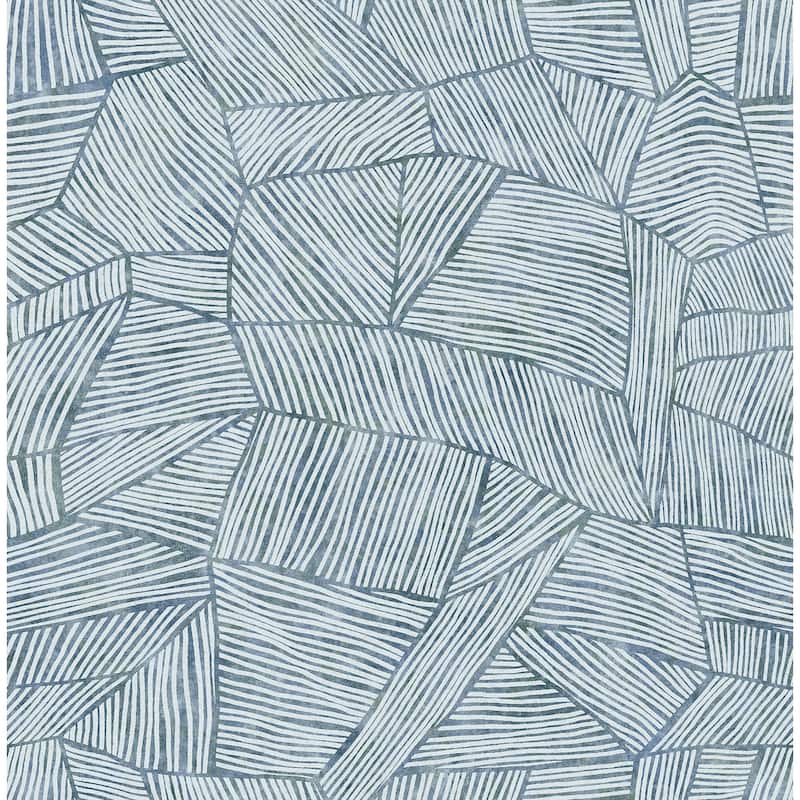 A-Street Prints Aldabra Blue TextuGeometric Wallpaper