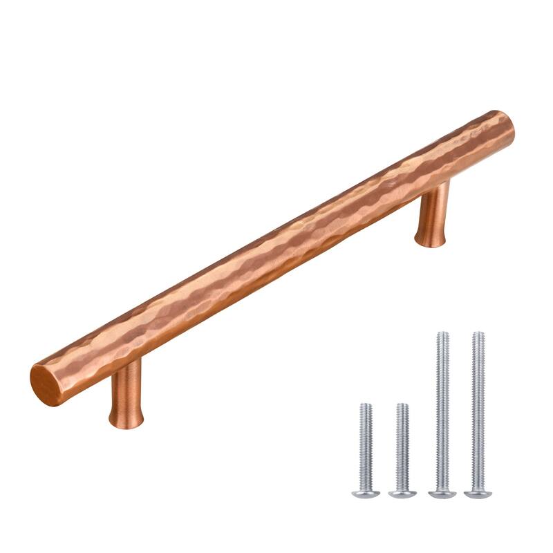 5 Inch Hole Center Copper Kitchen Cabinet Handles 100% Solid Brass Drawer Pulls (5-PACK)