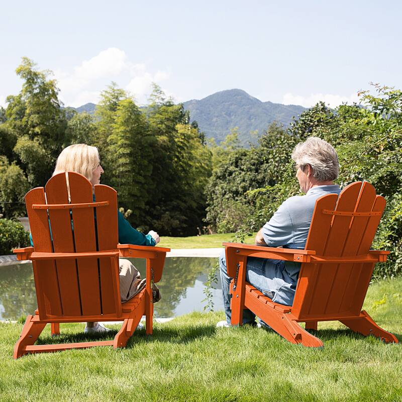 Outdoor HDPE Folding Classic Adirondack Chair All-Weather
