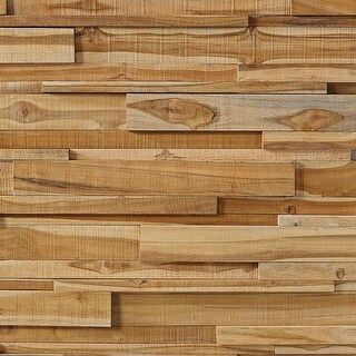 Wall!Supply 0.98 in. x 3.94 in. x 30.71 in. Asian Teak Jointless Common ...