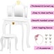 preview thumbnail 13 of 12, Pretend Play Kids Vanity Set with Mirror and Stool