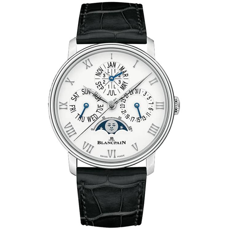 Blancpain Villeret Quantieme Perpetuel Men's Watch - Stainless Steel - 40mm