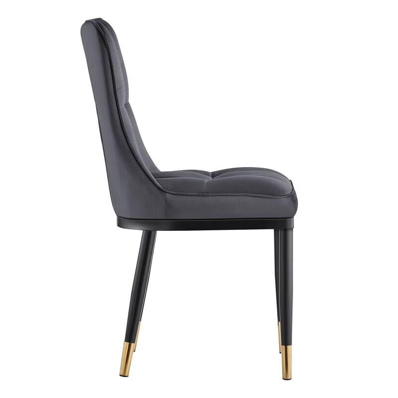 Modern Velvet Upholstered Dining Chairs, Set of 2/4 - 35.8"H x 18.9"W x 23.2"D