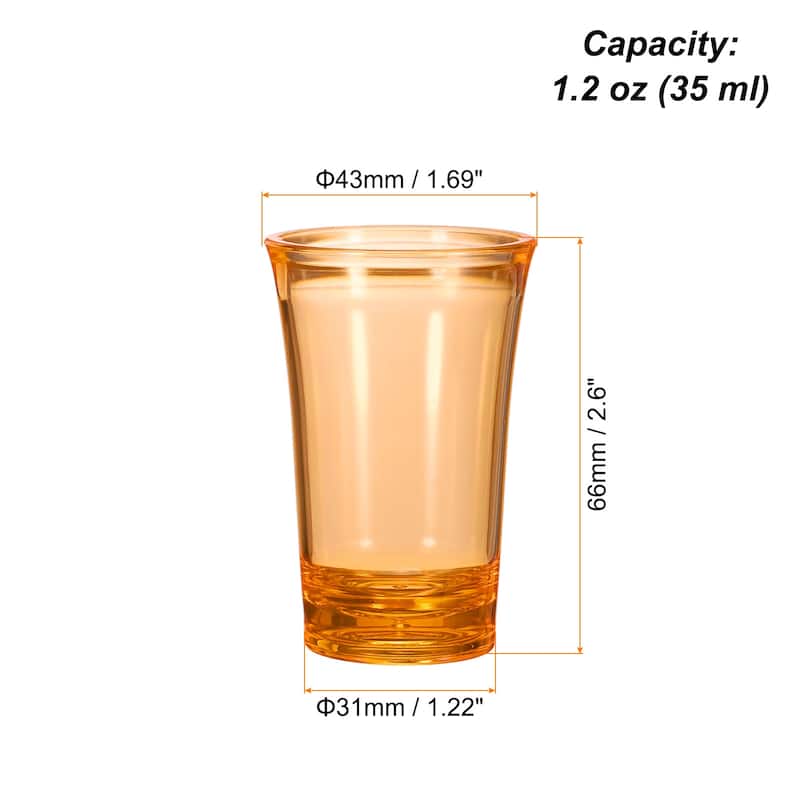 1pcs Shot Glasses 1.2oz Polystyrene for Cocktail - Orange