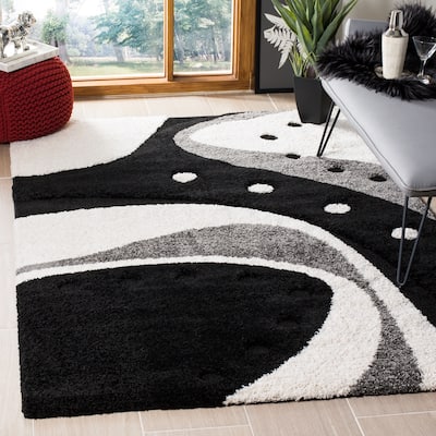 SAFAVIEH Florida Shag Riet Abstract 1.2-inch Thick Rug