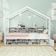 preview thumbnail 3 of 7, House Bed for Kids, Twin Size with Roof and 14 Storage Cubes & Cabinet
