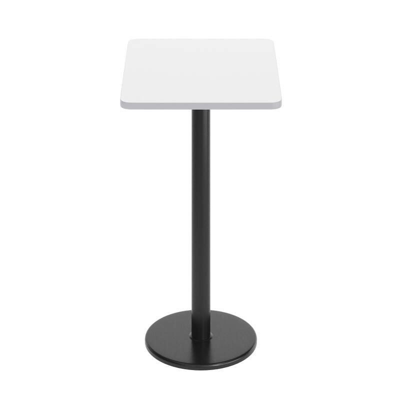 24'' x 30'' Rectangular Laminate Table Top with 18'' Round Bar Height Table Base