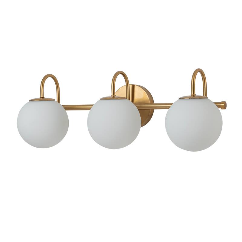 3/4-Light Dimmable Modern Bathroom Light Fixture with Frosted Glass