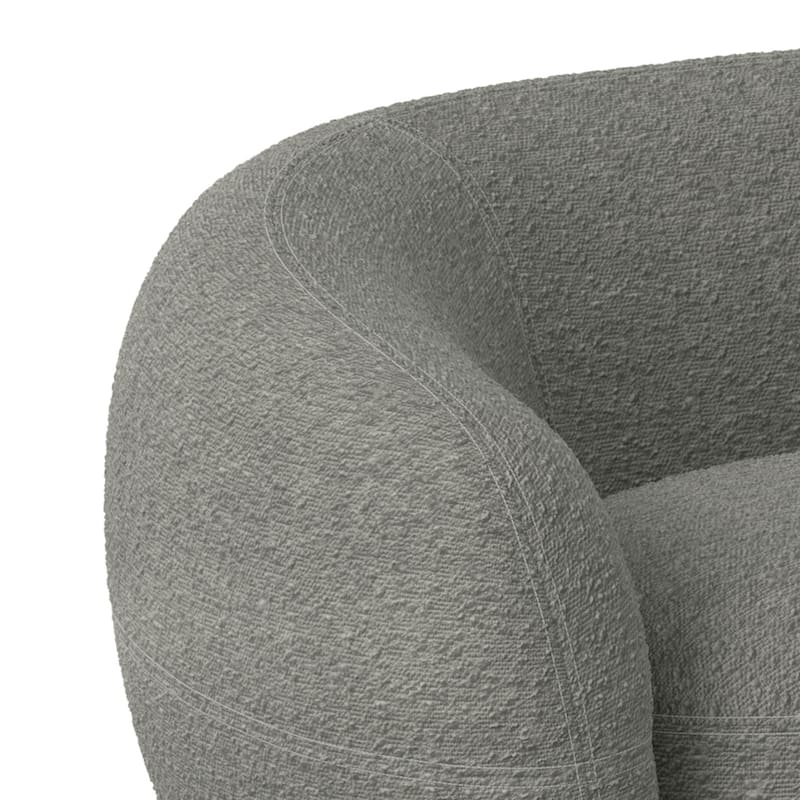 WYNDENHALL Cara 89 inch Wide Contemporary Sofa in Vanilla Cream Boucle Performance Fabric - 88.5" W x 39.25" D x 28.75" H
