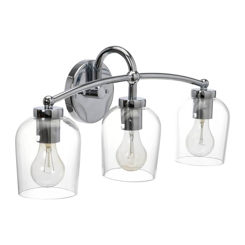 Robert Stevenson Lighting Adrian - Metal and Clear Glass Vanity Light