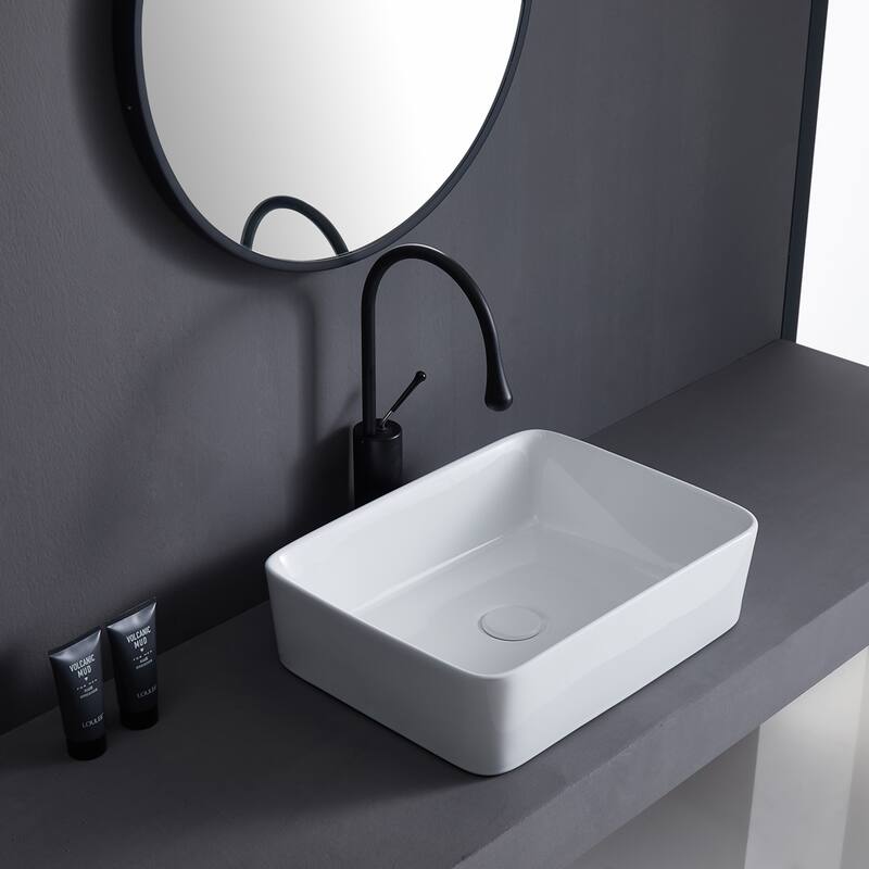 Eridanus 19" x 15" Rectangular Countertop Bathroom Vessel Sink
