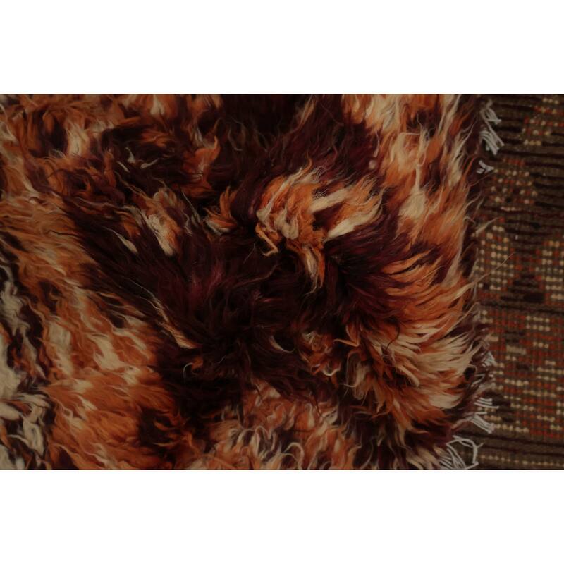 Hand Knotted Oriental 100% Wool Carpet Modern Tribal Red Moroccan Area Rug - 12' 7'' X 9' 7''