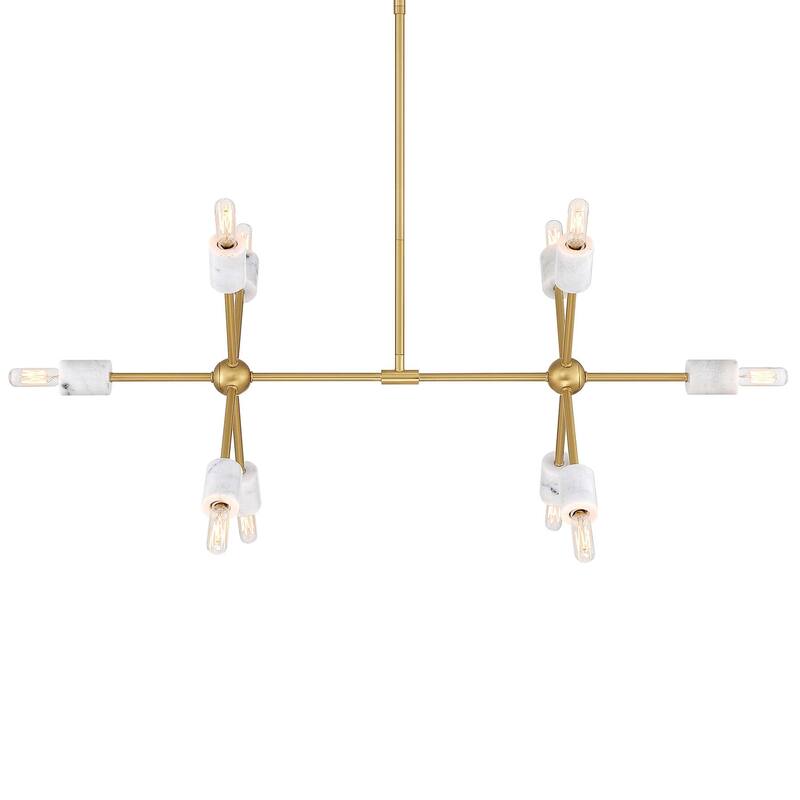 Designers Fountain D304C-IS Star Dust 10 Light 35" Wide Linear Pendant - Brushed Gold