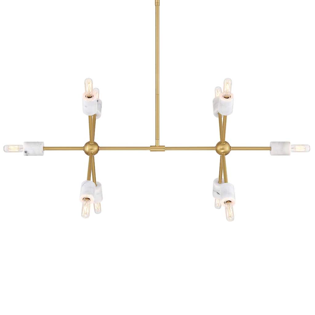 Designers Fountain D304C-IS Star Dust 10 Light 35" Wide Linear Pendant