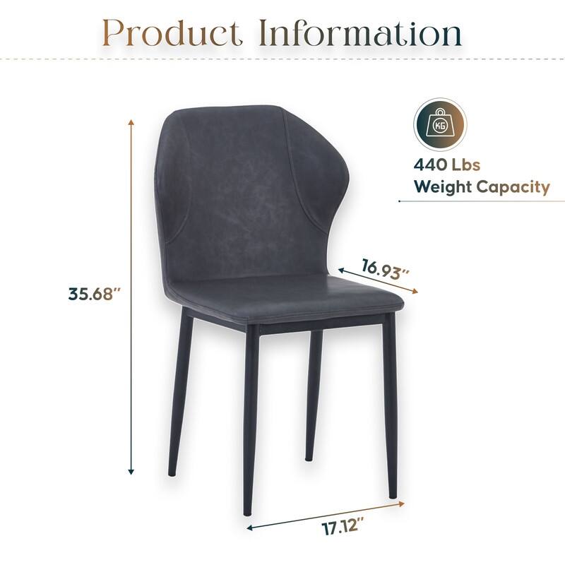 Mosaic Modern Fabric Upholstered Accent Dining Chair With Metal Legs & Curved Backrest Side Chair for Home or Office (Set of 4)