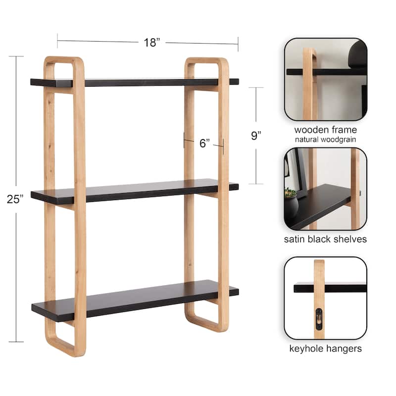 Kate and Laurel Summit Wood Shelf - 18x6x25