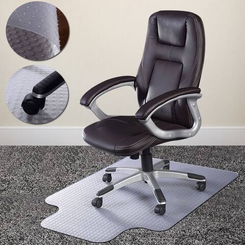 D&W PVC Studded Office Chair Mat for Standard Carpet Pile