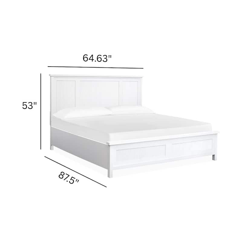 Salt Life Home Windmill Harbour White Whisp and Sand Panel Bed