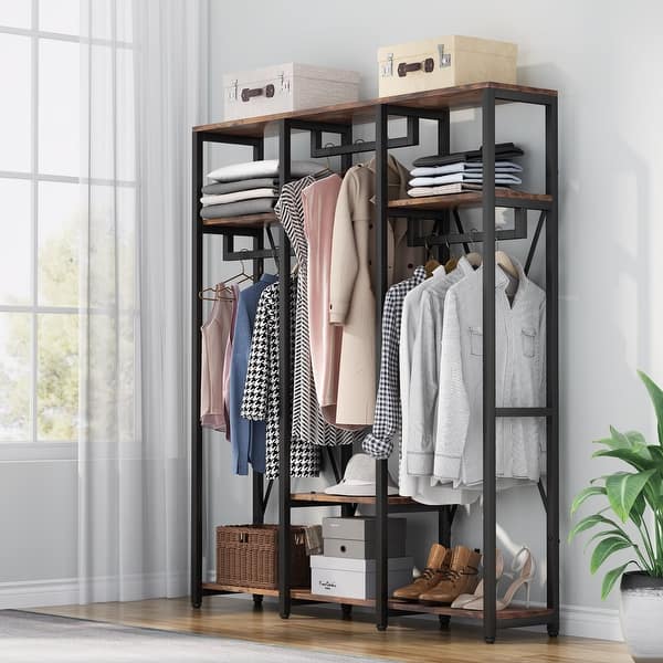 Tribesigns Freestanding Clothes Racks and Closet Organizers - Get