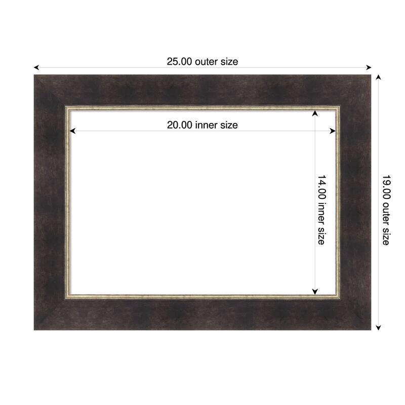 Odin Antique Bronze Framed Dry Erase Magnetic Board - 25 x 19 in