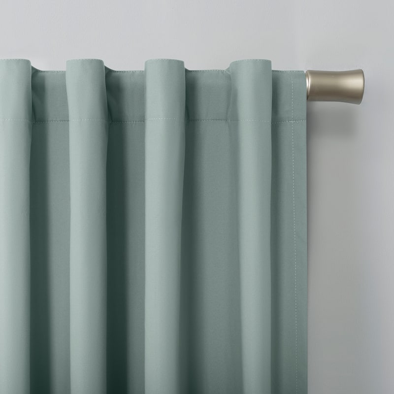 Sun Zero Cyrus Thermal Total Blackout Back Tab Curtain Panel, Single Panel