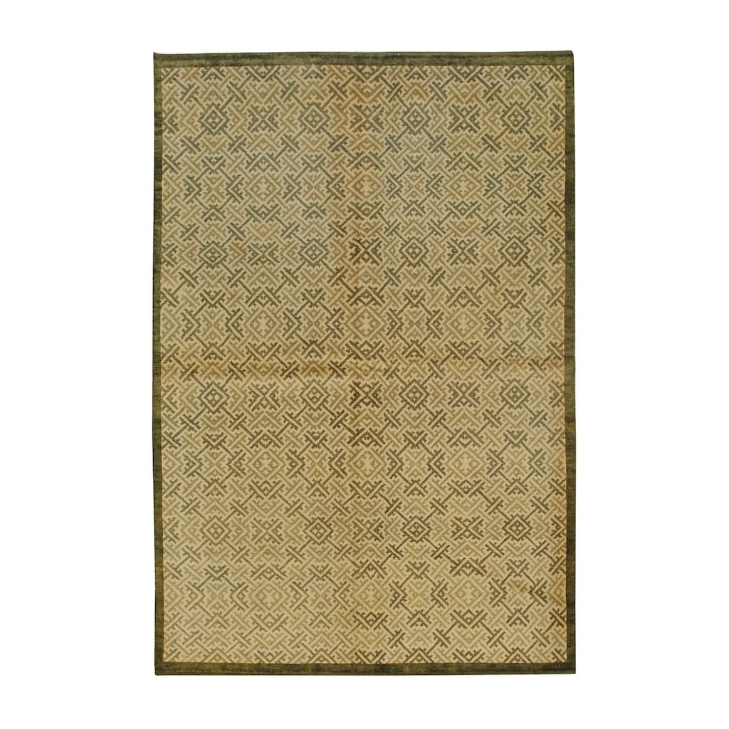 Black Handmade Wool Transitional Runner 3' x 22' - Hand Knotted Natural Dyes Soft Pile Cotton Foundation - N/A