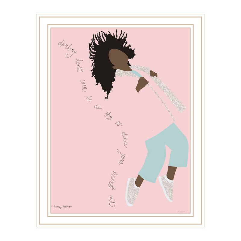 TrendyDecor4U "Dance Your Heart Out" Framed Print Wall Art - White